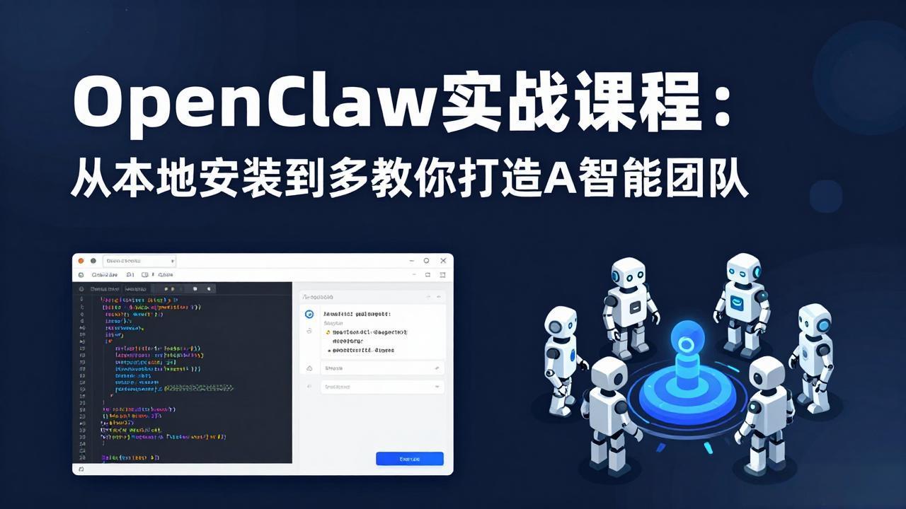 OpenClaw实战课程:从本地安装到多Agent协同,手把手教你打造AI智能团队-800资源网