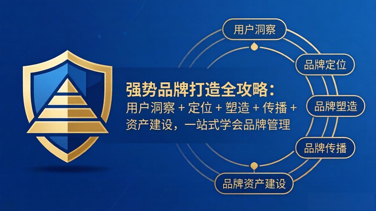 （17889期）强势品牌打造全攻略：用户洞察 + 定位 + 塑造 + 传播 + 资产建设，一站式学会品牌管理