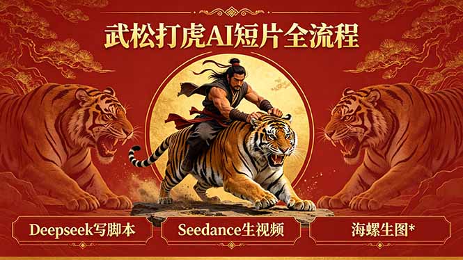 武松打虎AI短片全流程：Deepseek写脚本+Seedance生视频+海螺生图-800资源网