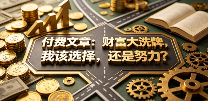 付费文章：财富大洗牌，我该选择，还是努力？-800资源网