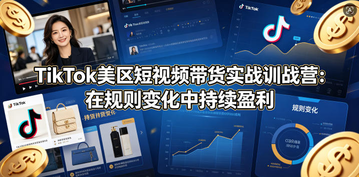 TikTok美区短视频带货实战训战营：在规则变化中持续盈利-800资源网