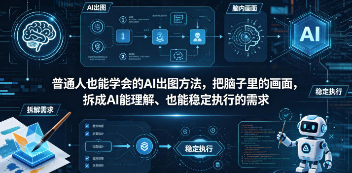普通⼈也能学会的AI出图⽅法，把脑子里的画面，拆成AI能理解、也能稳定执行的需求【文档】-800资源网