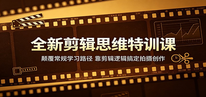 全新剪辑思维特训课：颠覆常规学习路径，靠剪辑逻辑搞定拍摄创作-800资源网