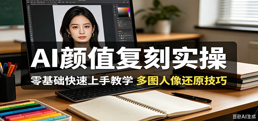 AI颜值复刻实操,零基础快速上手教学,多图人像还原技巧-800资源网