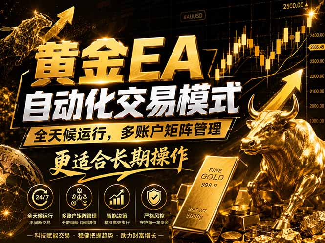 黄金EA量化：多窗口矩阵稳定运行，系统自动执行，收益空间持续放大-800资源网