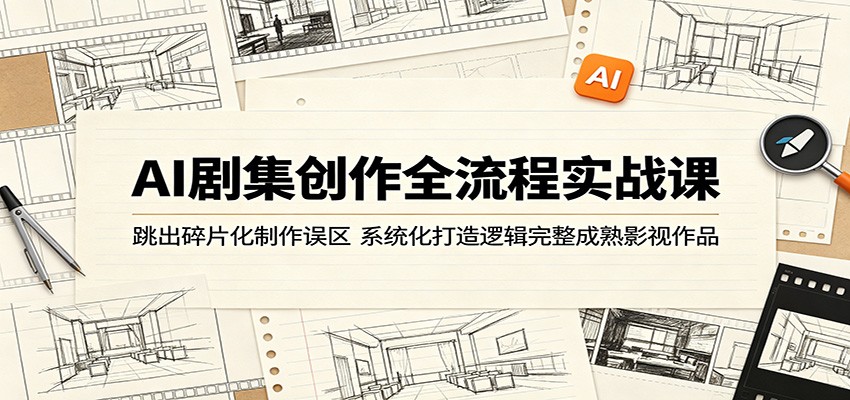 AI剧集创作全流程实战课:跳出碎片化制作误区,系统化打造逻辑完整成熟影视作品-800资源网