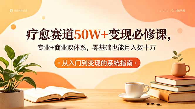 疗愈赛道50W+变现必修课，专业+商业双体系，零基础也能月入数十万-800资源网