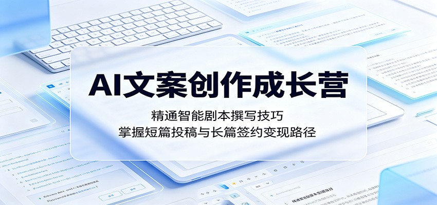 AI文案创作成长营:精通智能剧本撰写技巧,掌握短篇投稿与长篇签约变现路径-800资源网