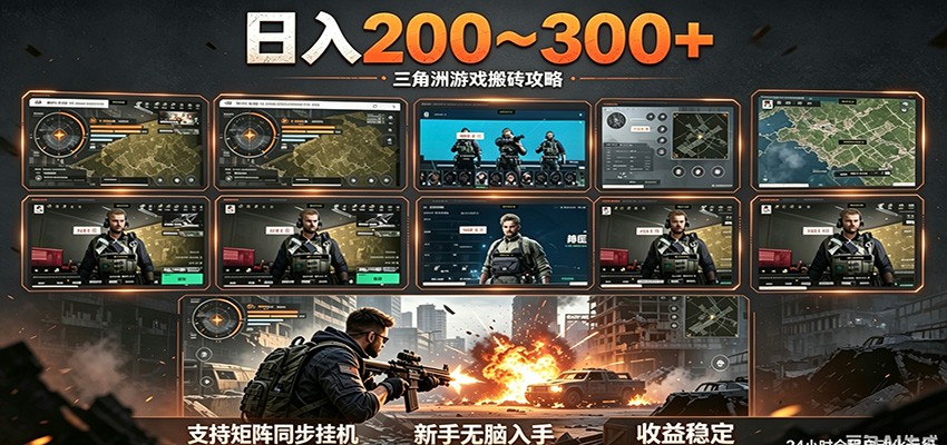 日入200~300+ 三角洲全自动搬砖项目，新手零门槛即可无脑入手-800资源网