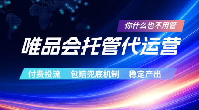 唯品会托管代运营,付费投流玩法,包赔兜底机制,稳定产出-800资源网