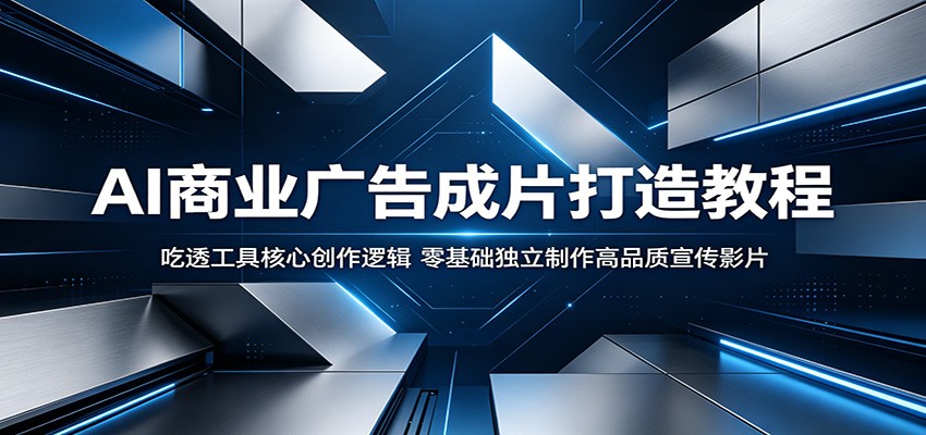 AI商业广告成片打造教程:吃透工具核心创作逻辑,零基础独立制作高品质宣传影片-800资源网