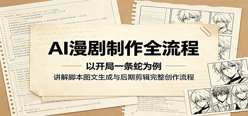 AI漫剧制作全流程：以开局一条蛇为例，讲解脚本图文生成与后期剪辑完整创作流程-800资源网