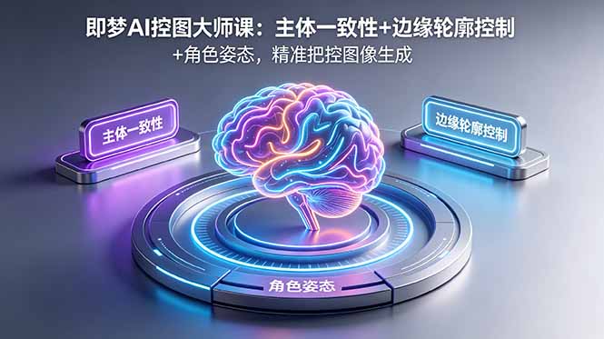 即梦AI控图大师课:主体一致性+边缘轮廓控制+角色姿态,精准把控图像生成-800资源网