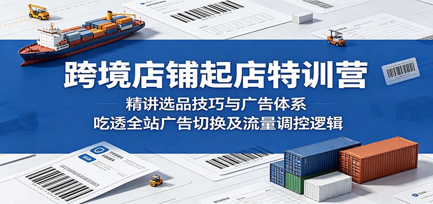 跨境店铺起店特训营:精讲选品技巧与广告体系,吃透全站广告切换及流量调控逻辑-800资源网
