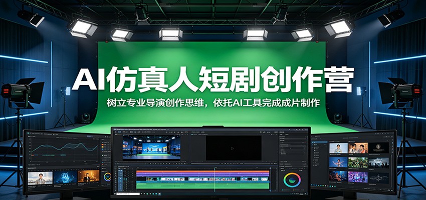 AI仿真人短剧创作营：树立专业导演创作思维，依托AI工具完成成片制作-800资源网