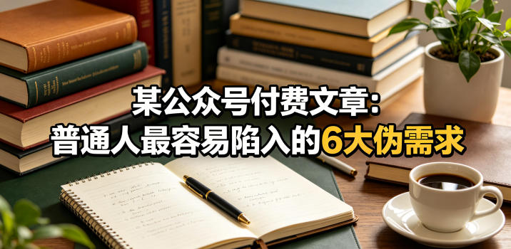 某公众号付费文章：普通人最容易陷入的6大伪需求-800资源网