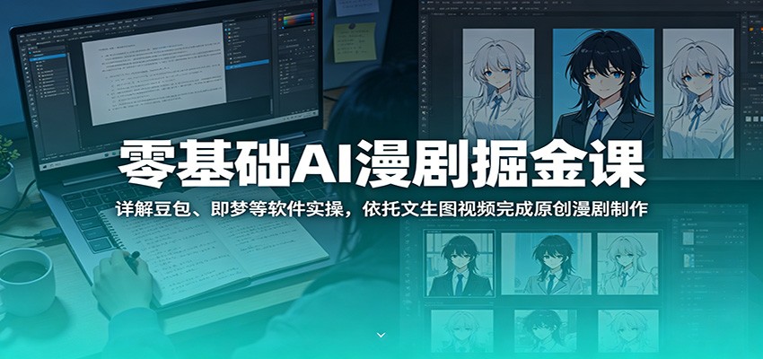 零基础AI漫剧掘金课：详解豆包、即梦等软件实操，依托文生图视频完成原创漫剧制作-800资源网