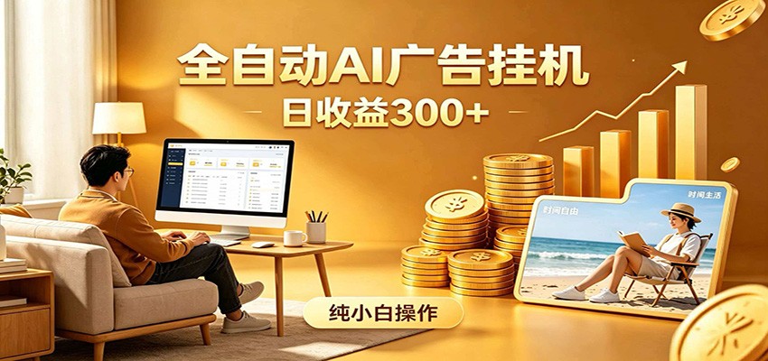 AI风口项目，全程解放双手，后台自动运行赚取收益，每天稳定收益300+-800资源网