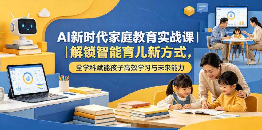 AI新时代家庭教育实战课｜解锁智能育儿新方式，全学科赋能孩子高效学习与未来能力-800资源网
