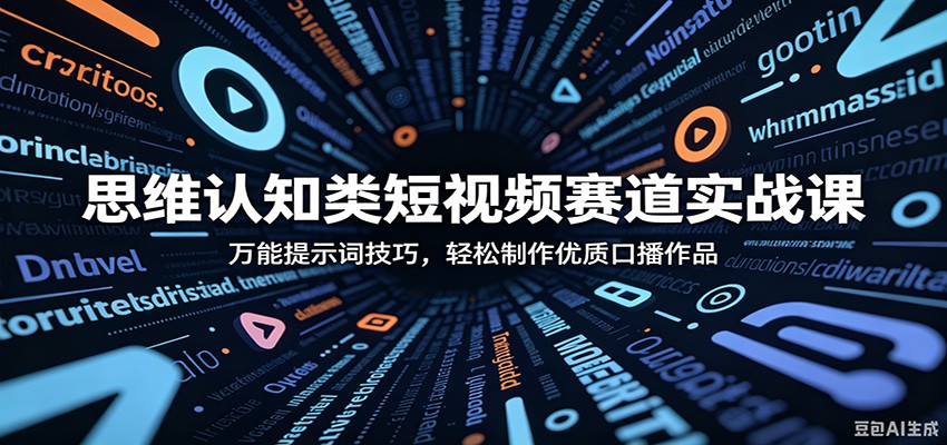 思维认知类短视频赛道实战课:万能提示词技巧,轻松制作优质口播作品-800资源网