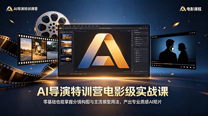 AI导演特训营电影级实战课，零基础也能掌握分镜构图与主流模型用法，产出专业质感AI短片-800资源网