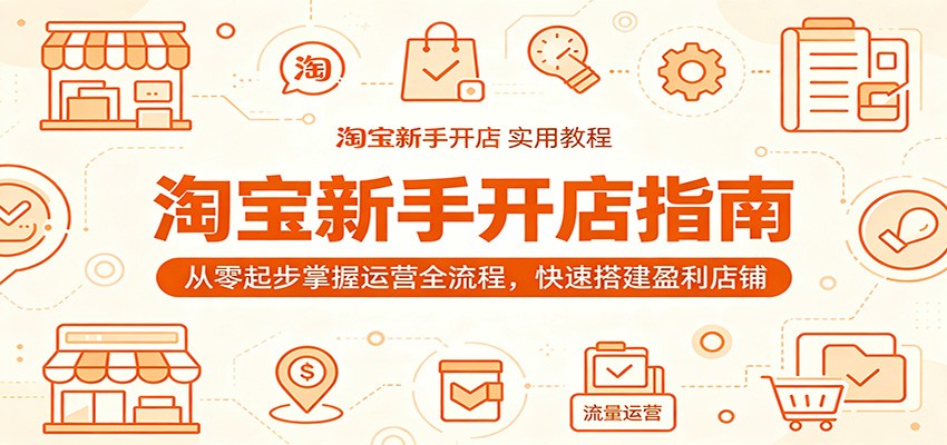 淘宝新手开店指南:从零起步掌握运营全流程,快速搭建盈利店铺-800资源网