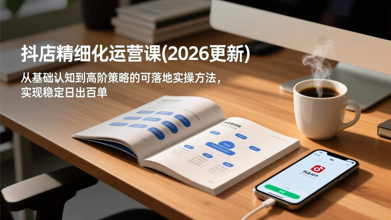 抖店精细化运营课(更新6月),从基础认知到高阶策略的可落地实操方法,实现稳定日出百单-800资源网