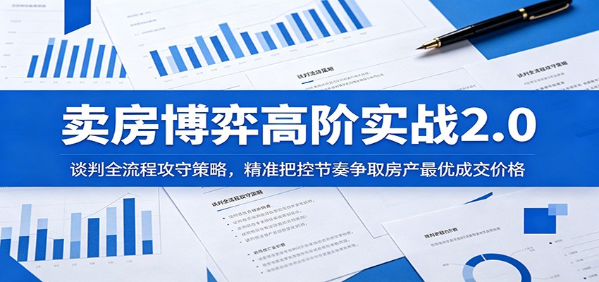 卖房博弈高阶实战2.0:谈判全流程攻守策略,精准把控节奏争取房产最优成交价格-800资源网