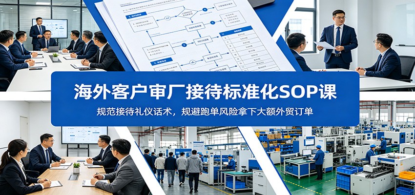 海外客户审厂接待标准化SOP课：规范接待礼仪话术，规避跑单风险拿下大额外贸订单-800资源网