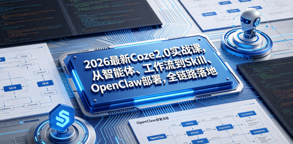 2026最新Coze2.0实战课，从智能体、工作流到Skill、OpenClaw部署，全链路落地-800资源网