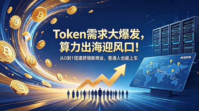 Token需求大爆发,算力出海迎风口!从0到1搭建跨境新商业,普通人也能上车-800资源网