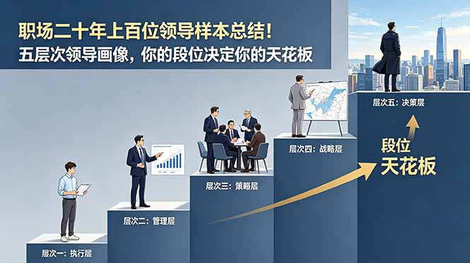 付费文章:职场二十年上百位领导样本总结!五层次领导画像,你的段位决定你的天花板-800资源网
