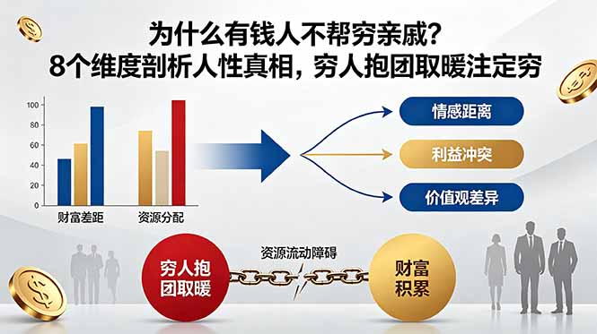 付费文章:为什么有钱人不帮穷亲戚?8个维度剖析人性真相,穷人抱团取暖注定穷-800资源网