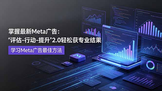 掌握最新的Meta广告,通过“评估-行动-提升”2.0版本轻松获得专业级结果。学习目前学习Meta广告的最佳方法-800资源网