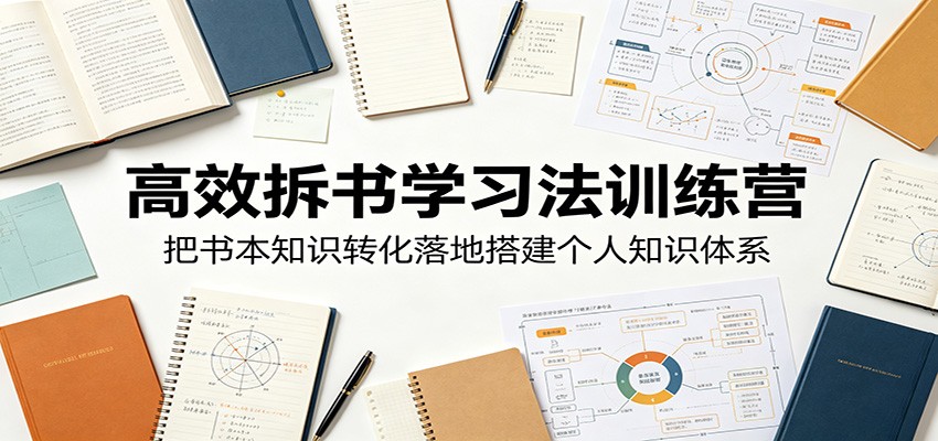 高效拆书学习法训练营,把书本知识转化落地搭建个人知识体系-800资源网