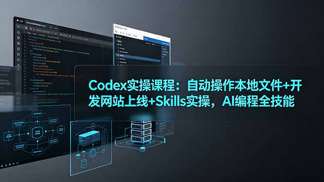 Codex实操课程:自动操作本地文件+开发网站上线+Skills实操,AI编程全技能-800资源网