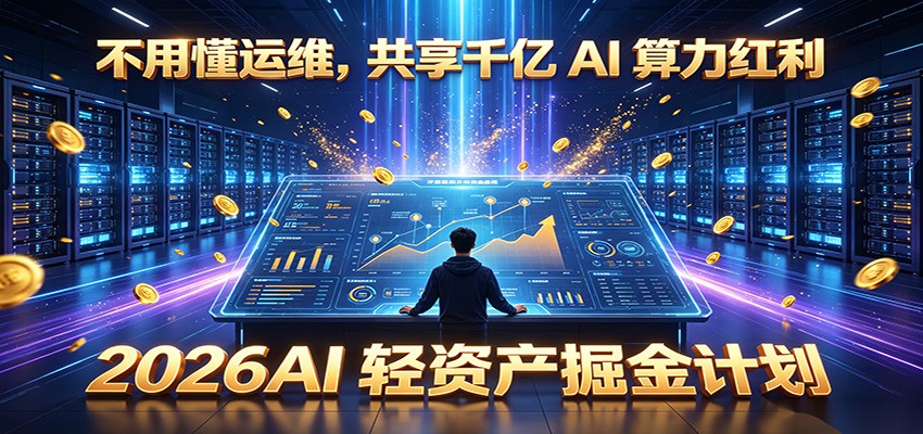 不用懂运维,共享千亿 AI 算力红利,2026AI 轻资产掘金计划-800资源网
