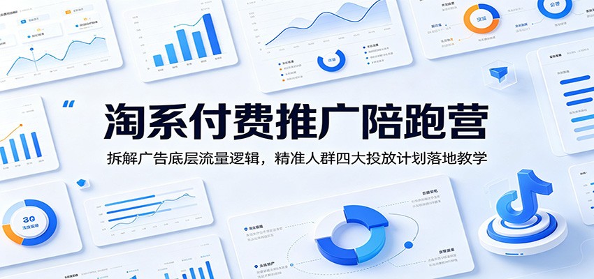 淘系付费推广陪跑营:拆解广告底层流量逻辑,精准人群四大投放计划落地教学-800资源网