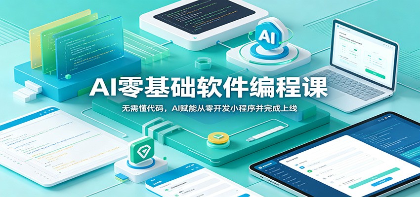 AI零基础软件编程课:无需懂代码,AI赋能从零开发小程序并完成上线-800资源网