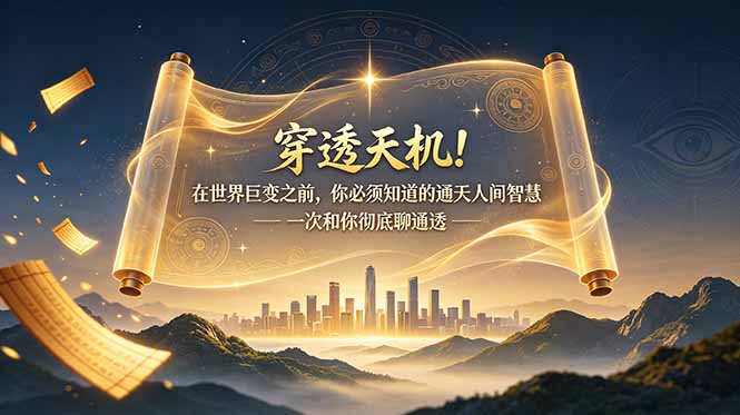 付费文章：穿透天机！在世界巨变之前，你必须知道的通天人间智慧 一次和你彻底聊通透-800资源网