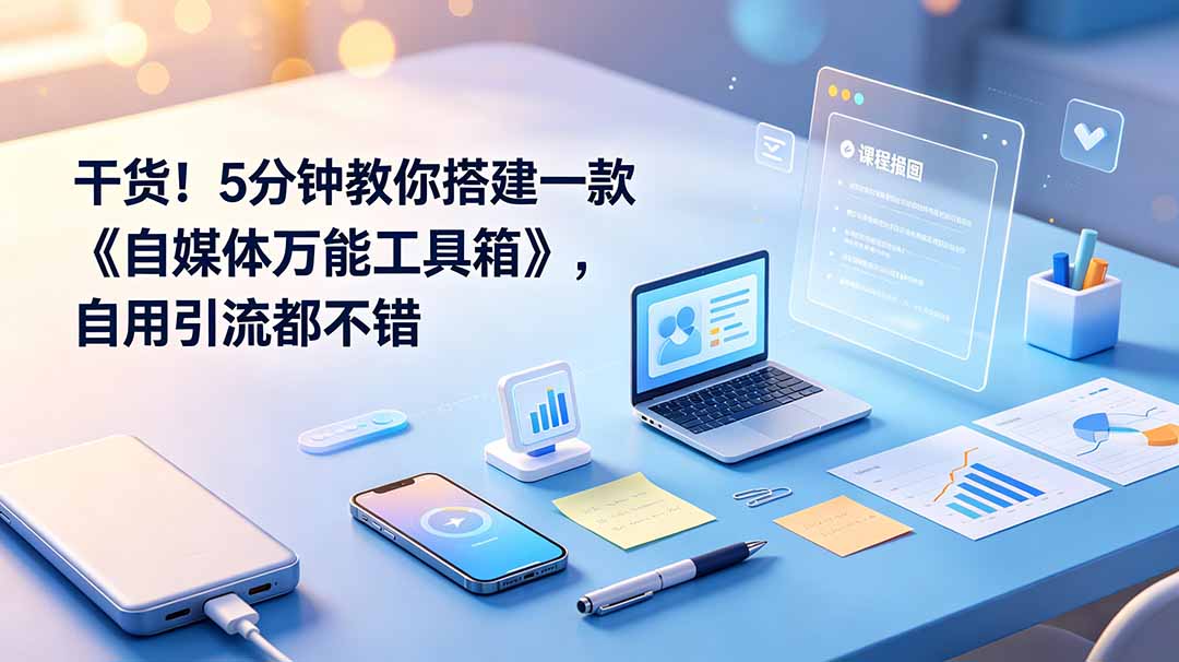 干货！5分钟教你搭建一款《自媒体万能工具箱》，自用引流都不错-800资源网