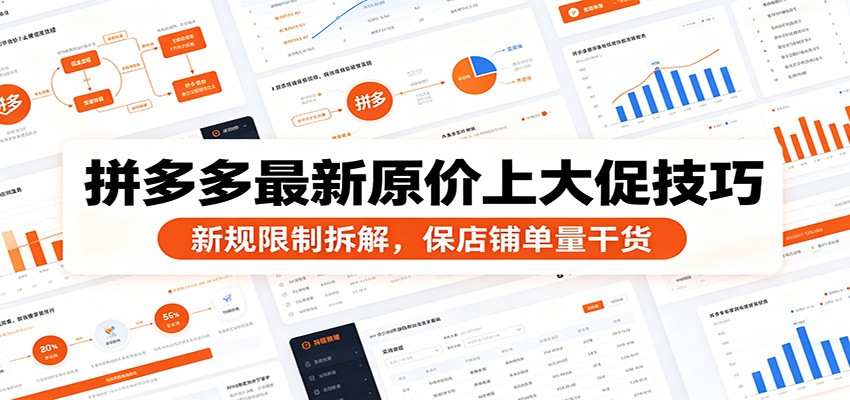 拼多多最新原价上大促技巧：新规限制拆解，保店铺单量干货-800资源网