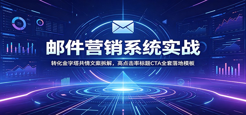 邮件营销系统实战：转化金字塔共情文案拆解，高点击率标题CTA全套落地模板-800资源网