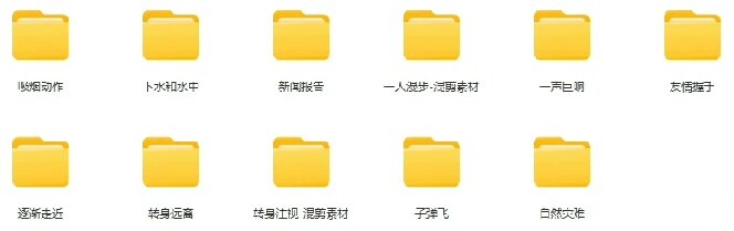 【影视剪辑素材合集】15800+高清混剪卡点｜热门影视精彩片段｜人物/城市/场景全覆盖，中文分类清晰