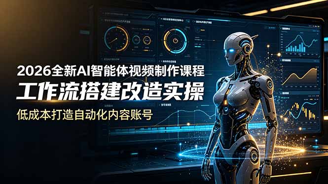 2026全新AI Codex智能体视频制作课程，工作流搭建改造实操，低成本打造自动化内容账号-800资源网