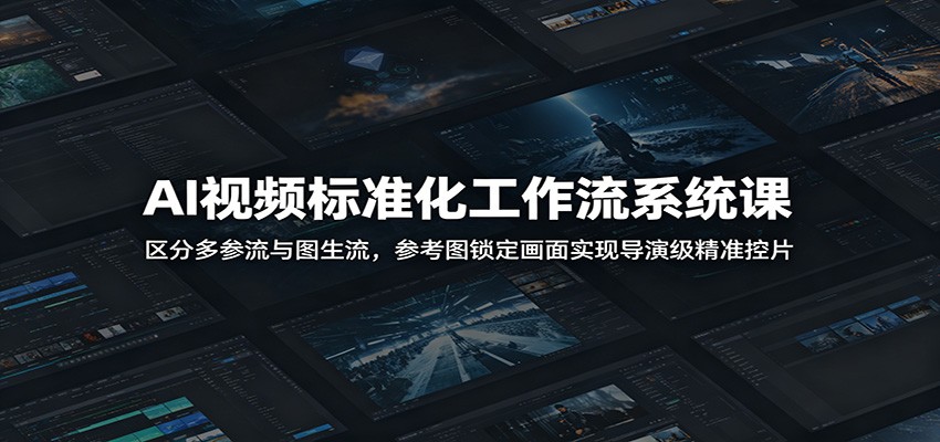 AI视频标准化工作流系统课：区分多参流与图生流，参考图锁定画面实现导演级精准控片-800资源网