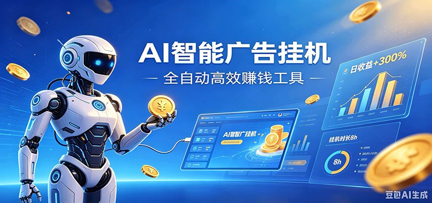 AI智能广告挂机,小白轻松上手,在家自动赚收益-800资源网