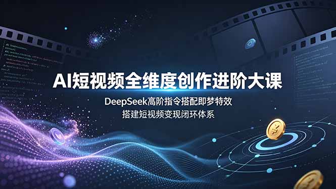 AI短视频全维度创作进阶大课，DeepSeek高阶指令搭配即梦特效，搭建短视频变现闭环体系-800资源网