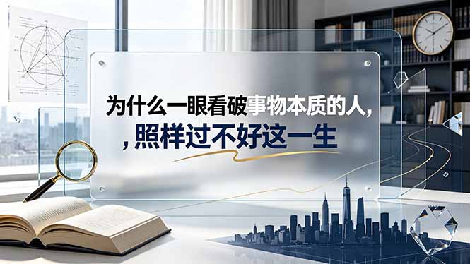 付费文章:为什么一眼看破事物本质的人,照样过不好这一生-800资源网