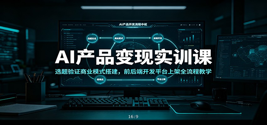 AI产品变现实训课：选题验证商业模式搭建，前后端开发平台上架全流程教学-800资源网